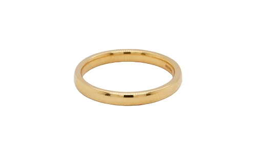 18ct Yellow Gold 2.5mm Slight Court Wedding Band 3.0g