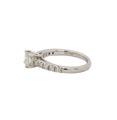 1.00ct Natural Diamond & 14ct White Gold Solitaire Ring-3.9g