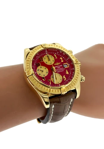 Breitling 44mm Chronomat Evolution - 18ct Gold & Alligator Leather ( Circa 2010) Model: K13356