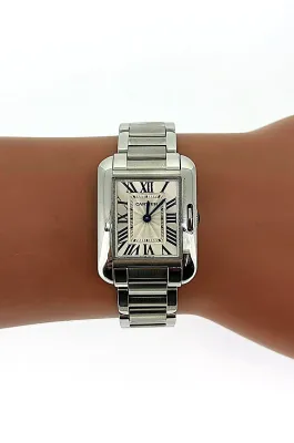 Cartier Tank Anglaise 23mm - Stainless Steel 2015 Box & Papers  Model : 3485