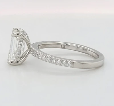 2.55ct Lab Grown Diamond & Platinum Solitaire Ring -5.3g Size M