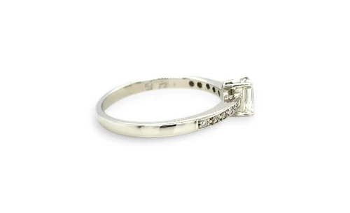 0.45ct Natural Diamond & Platinum Solitaire Ring 3.24g
