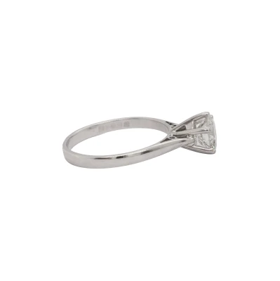 1.11ct Diamond & 18ct White Gold Solitaire Ring 3.0g