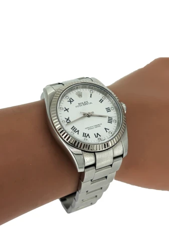Rolex 36mm Oyster Non Date - Stainless Steel DIAMOND DIAL( 2008 Box & Papers) Model 116034