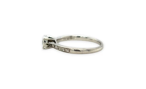 0.25ct Natural Diamond & 9ct White Gold Solitaire Ring 2.65g