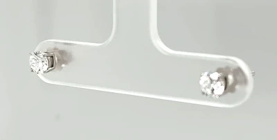 0.50ct Lab Grown Diamond & 9ct White Gold Solitaire Stud Earrings