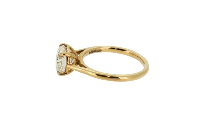 2.00ct Lab Grown Diamond & 9ct Gold Solitaire Ring 2.7g Size M