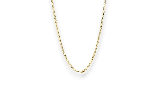 Solid 9ct Gold 2.1mm Diamond Cut Belcher Chain 18 Inch 2.27g