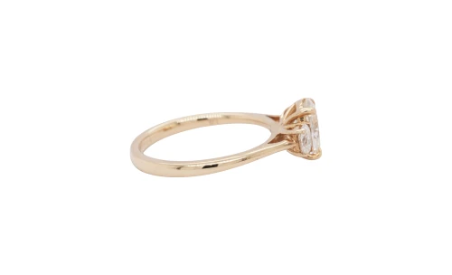 1.66ct Lab Grown Diamond & 9ct Gold Trilogy Ring 2.8g Size M
