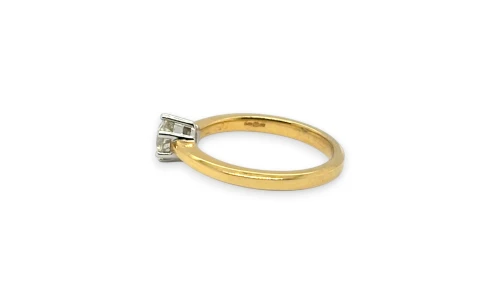 0.50ct Natural Diamond & 18ct Gold Solitaire Ring 3.6g