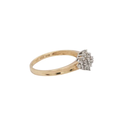0.50ct Diamond & 9ct Gold Cluster Ring  - 2.7g