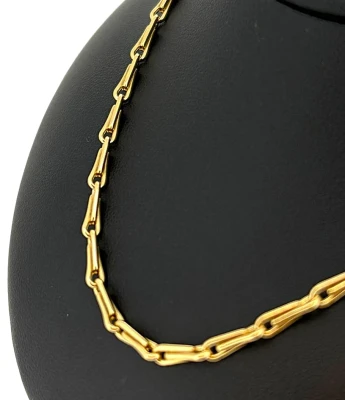9ct Gold 2.6mm Fancy Linked Chain 17.5g 23.5Inch