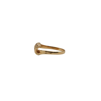 0.10ct Natural Diamond & 18ct Gold Twist Ring 2.4g