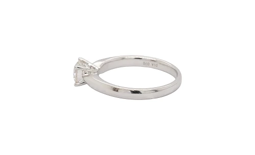 1.00ct Natural Diamond & 18ct White Gold Solitaire/Band Wedding Set 6.3g