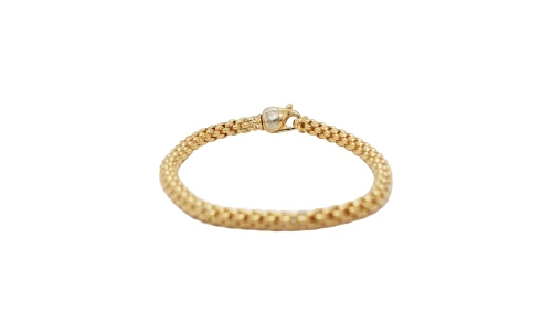 18ct Gold 4.5mm Mesh Bracelet by FOPE 11.09g 7.5Inch