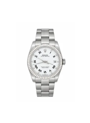 Rolex 36mm Oyster Non Date - Stainless Steel DIAMOND DIAL( 2008 Box & Papers) Model 116034