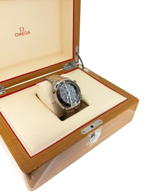 Omega 46mm Seamaster Planet 18ct Gold & Stainless Steel 2016 Box & Papers