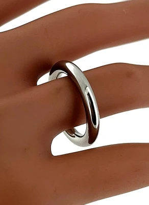 3.5mm Platinum Halo Wedding Band 12.6g