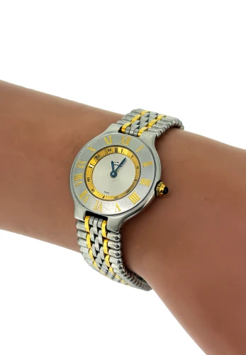 Cartier 28mm Must De Cartier 21- 18ct Gold & Stainless Steel (1996 Box & Papers) Model: 1340
