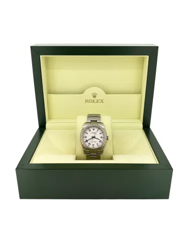Rolex 36mm Oyster Non Date - Stainless Steel DIAMOND DIAL( 2008 Box & Papers) Model 116034