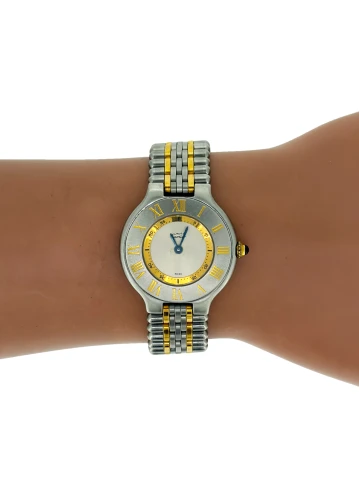 Cartier 28mm Must De Cartier 21- 18ct Gold & Stainless Steel (1996 Box & Papers) Model: 1340