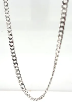 9ct White Gold 3.8mm Traditional Curb Chain 12.2g 24Inch