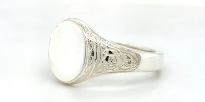 Sterling Silver Celtic Signet Ring 9.3g