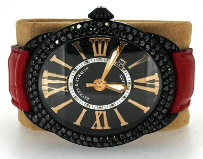 Backes & Strauss REGENT 6.00ct Black Diamond 44mm x 51mm Model: RE4452MAD2R