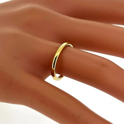 18ct Yellow Gold 2mm Traditional Court Wedding Band 2.4g
