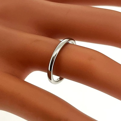 2mm Platinum Slight Court Wedding Band 3.3g