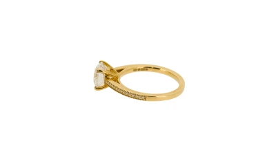 2.06ct Lab Grown Diamond & 9ct Yellow Gold Solitaire Ring  2.9g Size:M