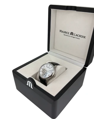 Maurice Lacroix 43mm Square Wheel (2018 Box & Papers) Stainless Steel & Leather