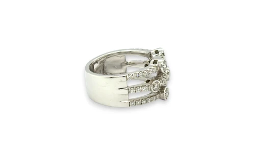 1.18ct Natural Diamond & 18ct White Gold Dress Ring 9.9g