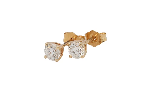 0.75ct Lab Grown Diamond & 9ct Gold Solitaire Stud Earrings