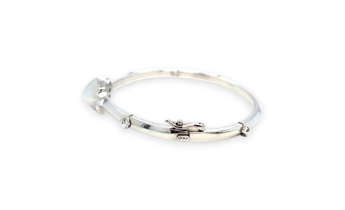 Silver 11.5mm Spike Bangle by "Stephen Webster" 6 Inch 13.6g