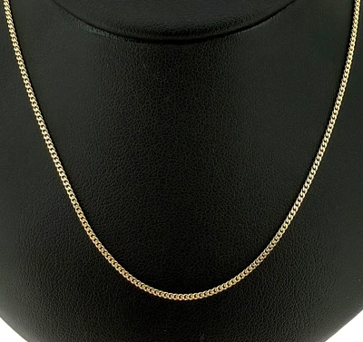 9ct Gold 1.45mm Traditional Curb Chain 18 Inch