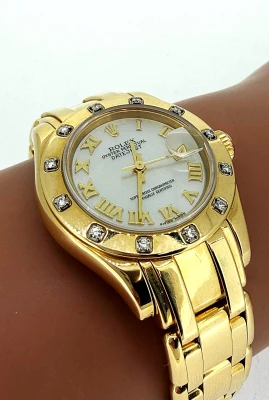Rolex 29mm Pearl Master 18 Gold & Diamond ( Year 1999) Model : 80318