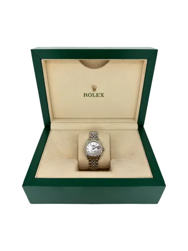 Rolex 28mm Datejust 18ct White Gold & Stainless Steel - Mother of Pearl Diamond Dial- 2022 Box & Papers