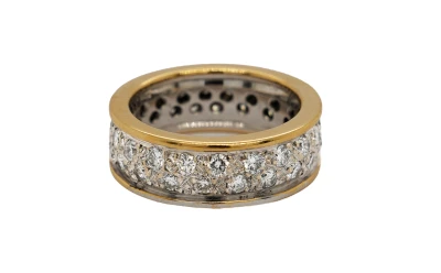 1.60ct Natural Diamond & 18ct Gold Bespoke 6.8mm FULL Band -9.78g