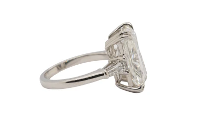 8.08ct Lab Grown Diamond & Platinum Solitaire Ring 7.75g