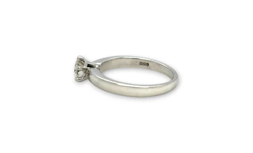 0.50ct Natural Diamond & Platinum Solitaire Ring 4.64g