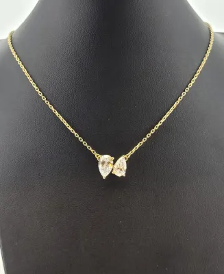 2.59ct Lab Grown Diamond & 18ct Gold "Toi et Moi" Necklace by Brown & Newirth