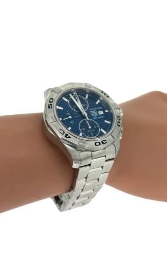 Gents 43mm Tag Heuer Aquaracer - Chronograph ( Year 2014) Stainless Steel model:CAP2112