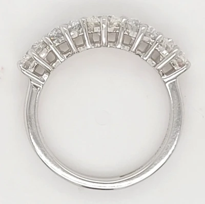 2.01ct Lab Grown Diamond  & Platinum 5 Stone Eternity Ring 5.6g Size : L