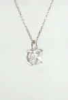 1.01ct Lab Grown Diamond & 9ct White Gold Solitaire Pendant 16/18Inch