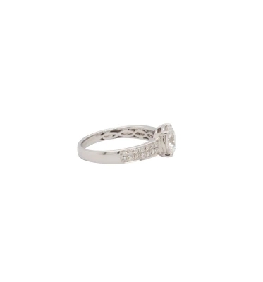 1.61ct Lab Grown Diamond & 18ct White Gold Solitaire  3.0g Size: M