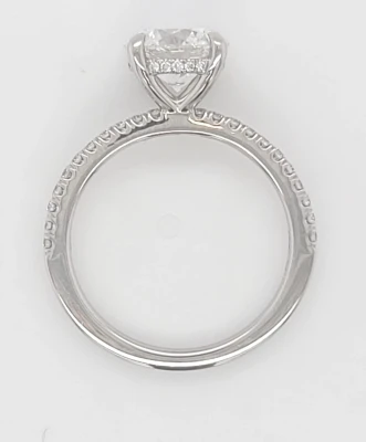 2.30ct Lab Grown Diamond & Platinum Solitaire Ring 4.9g Size M