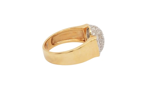 0.50ct Natural Diamond & 18ct Gold Dress Ring 7.08g