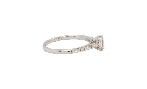 0.60ct Natural Diamond & 18ct White Gold Solitaire Ring 2.38g