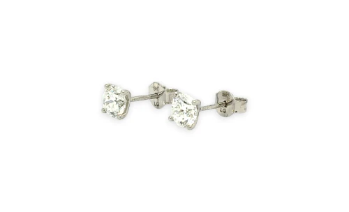 1.44ct Lab Grown Diamond & 9ct White Gold Solitaire Stud Earrings 1.12g
